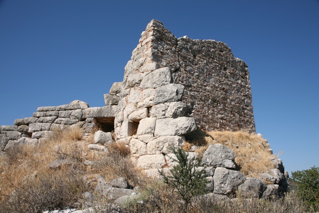 Kazarma - Part of the Mycenaean top tower with later repairs